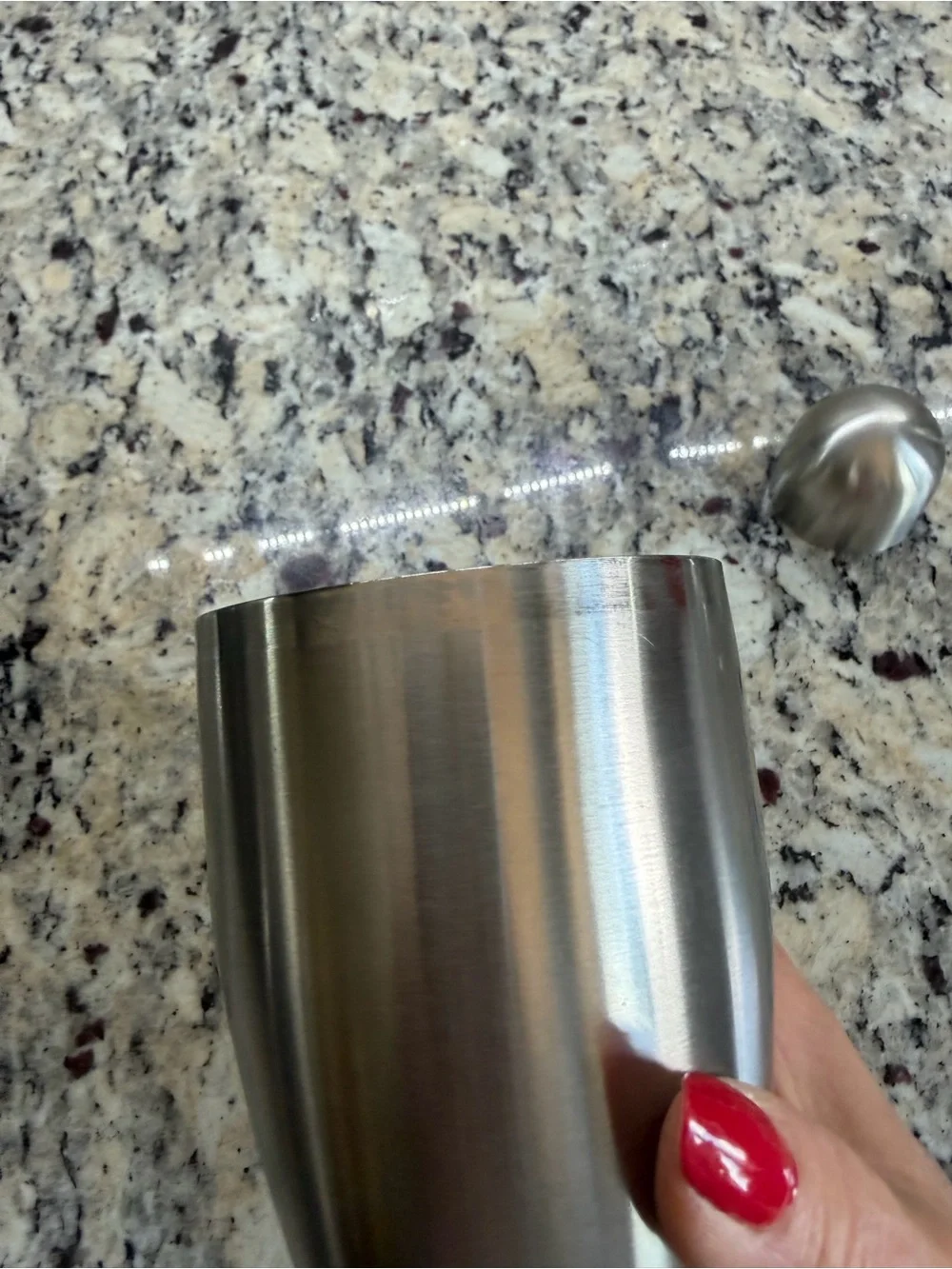Stainless Steel Cocktail Shaker and Martini Glass Set - Silver